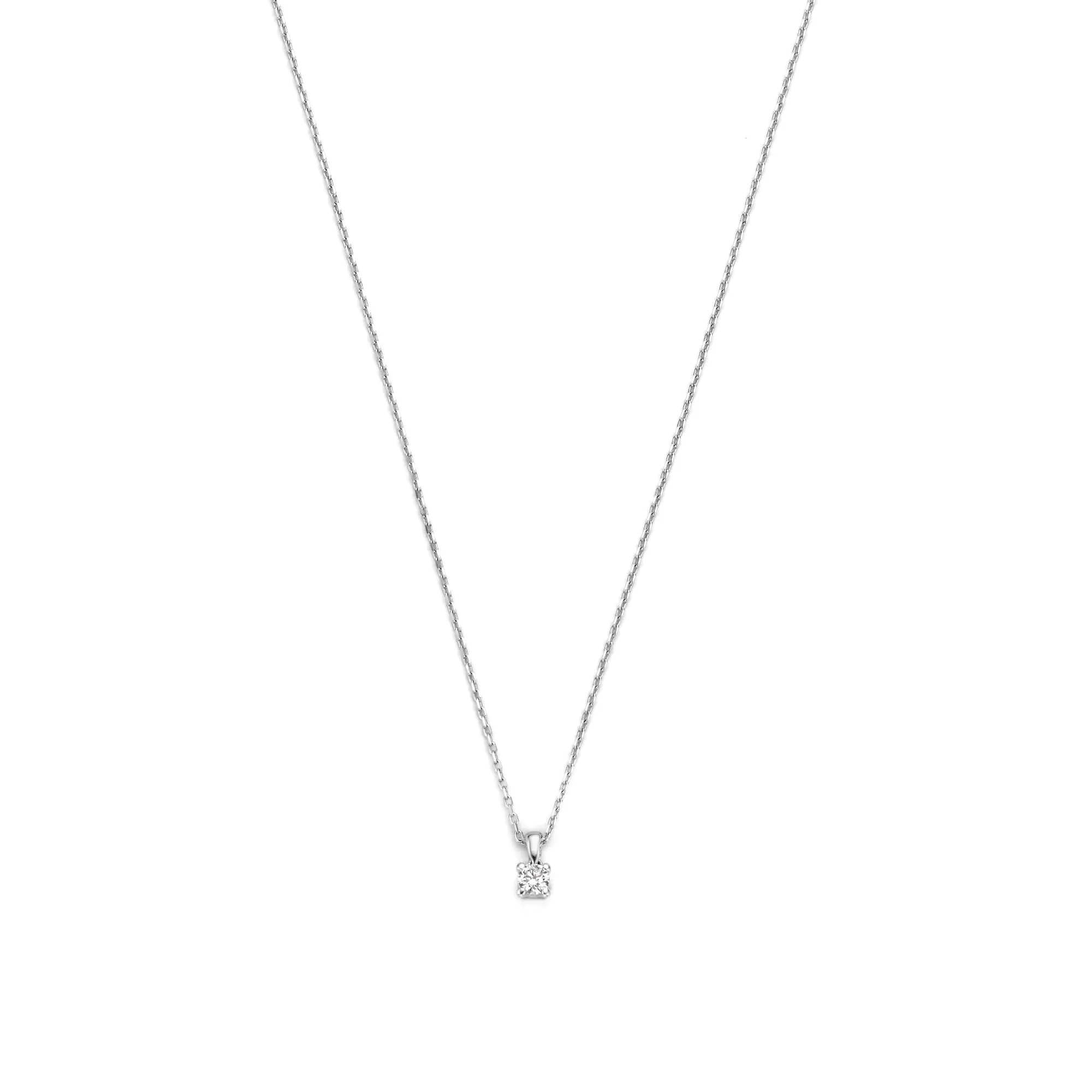 De la Paix Christine 14 karat white gold necklace with diamond 0.10 carat