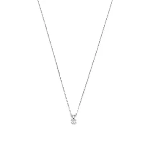 De la Paix Christine 14 karat white gold necklace with diamond 0.10 carat