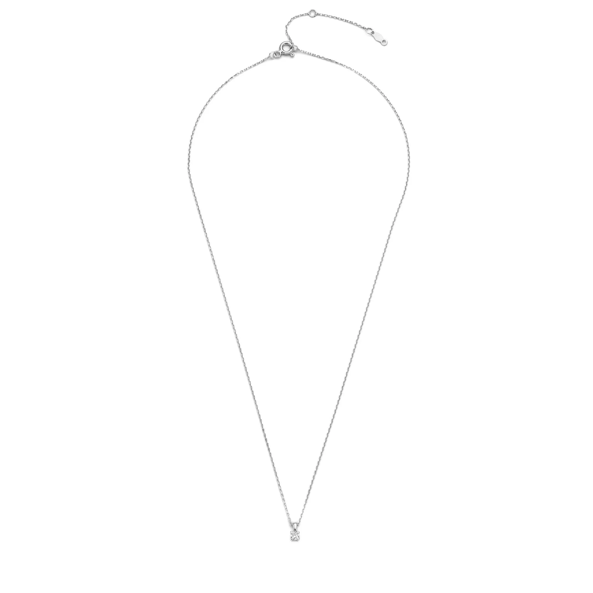 De la Paix Christine 14 karat white gold necklace with diamond 0.10 carat