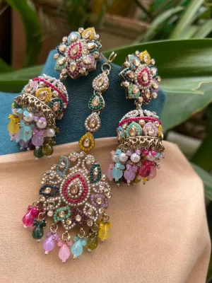 Designer Kundan Earring and Mang Tikka For Women & Girls.