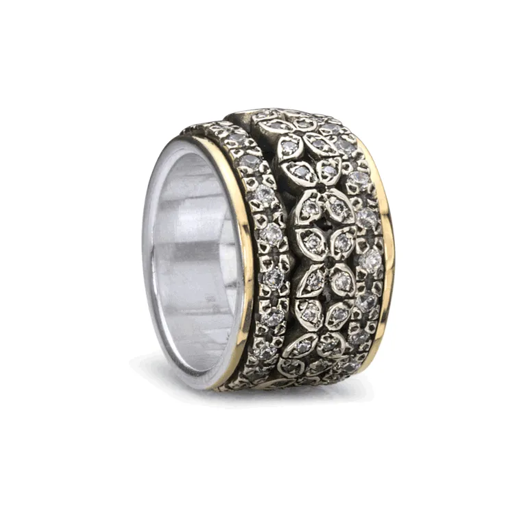 Destiny Silver and Gold Fidget Ring