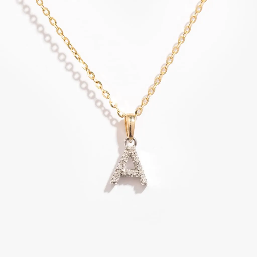 Diamond - A - Necklace | 9ct Gold