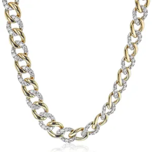 Diamond Bold Link Choker Necklace - 2.50ct