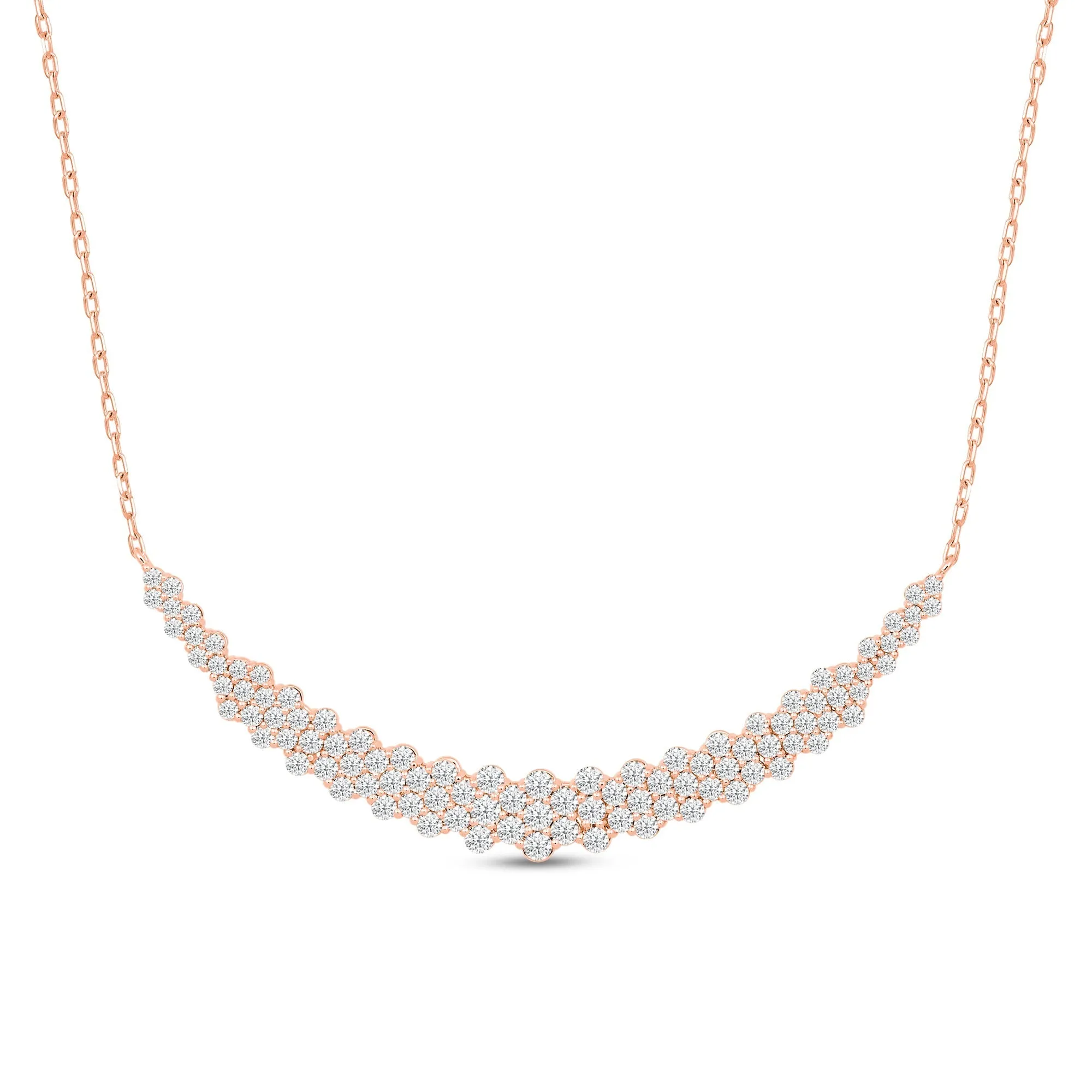 Diamond Cluster Mat Necklace