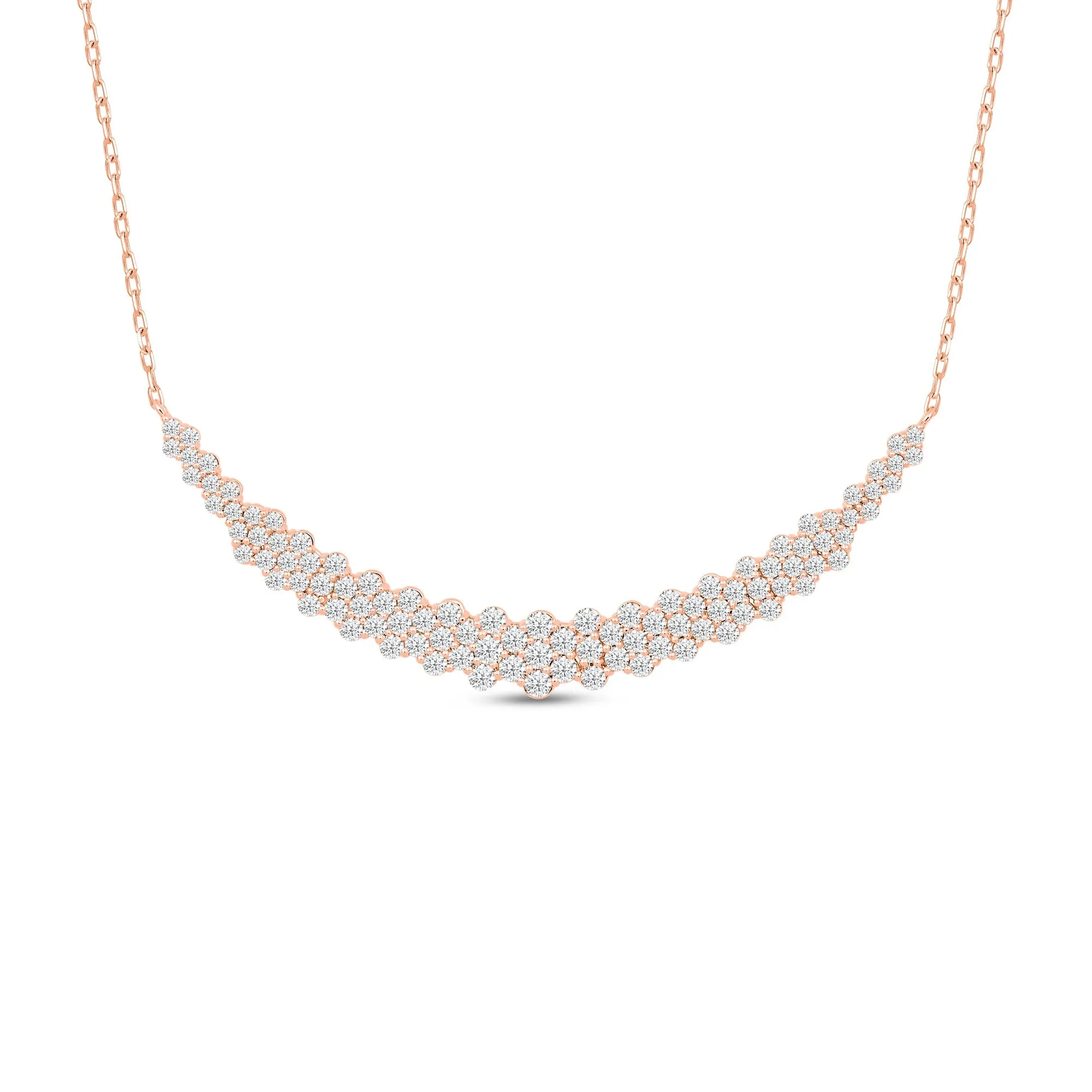 Diamond Cluster Mat Necklace