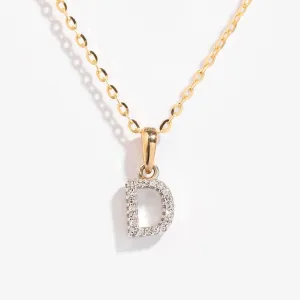 Diamond - D - Necklace | 9ct Gold
