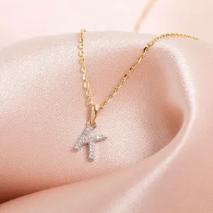 Diamond - K - Necklace | 9ct Gold