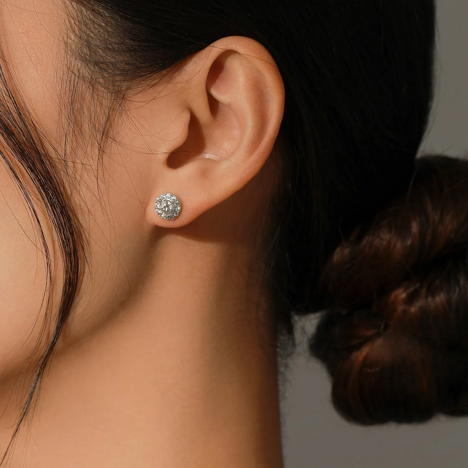 Elegant and Versatile 1 Carat Moissanite Sterling Silver Earrings