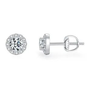 Elegant and Versatile 1 Carat Moissanite Sterling Silver Earrings