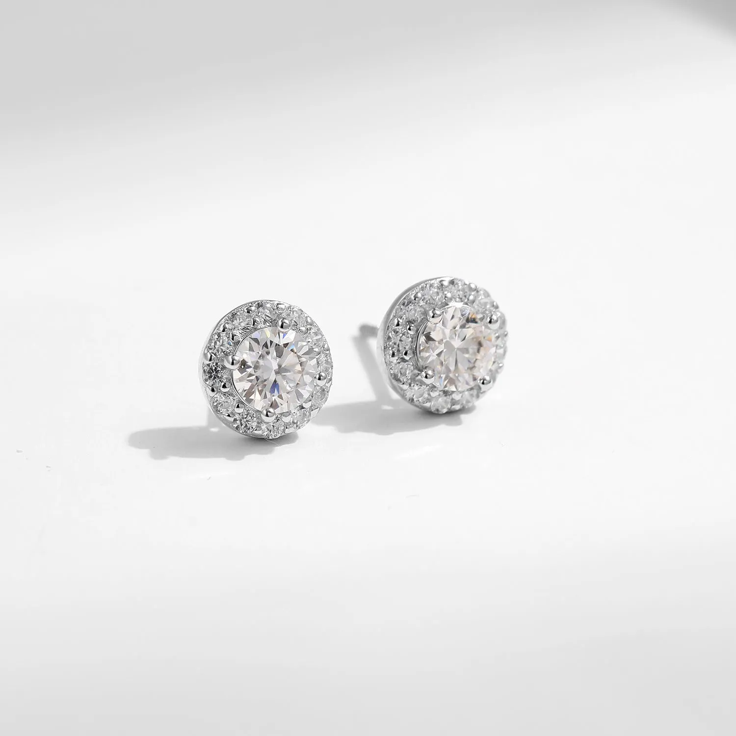 Elegant and Versatile 1 Carat Moissanite Sterling Silver Earrings