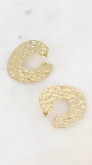 Elena Curved Hoop Earrings
