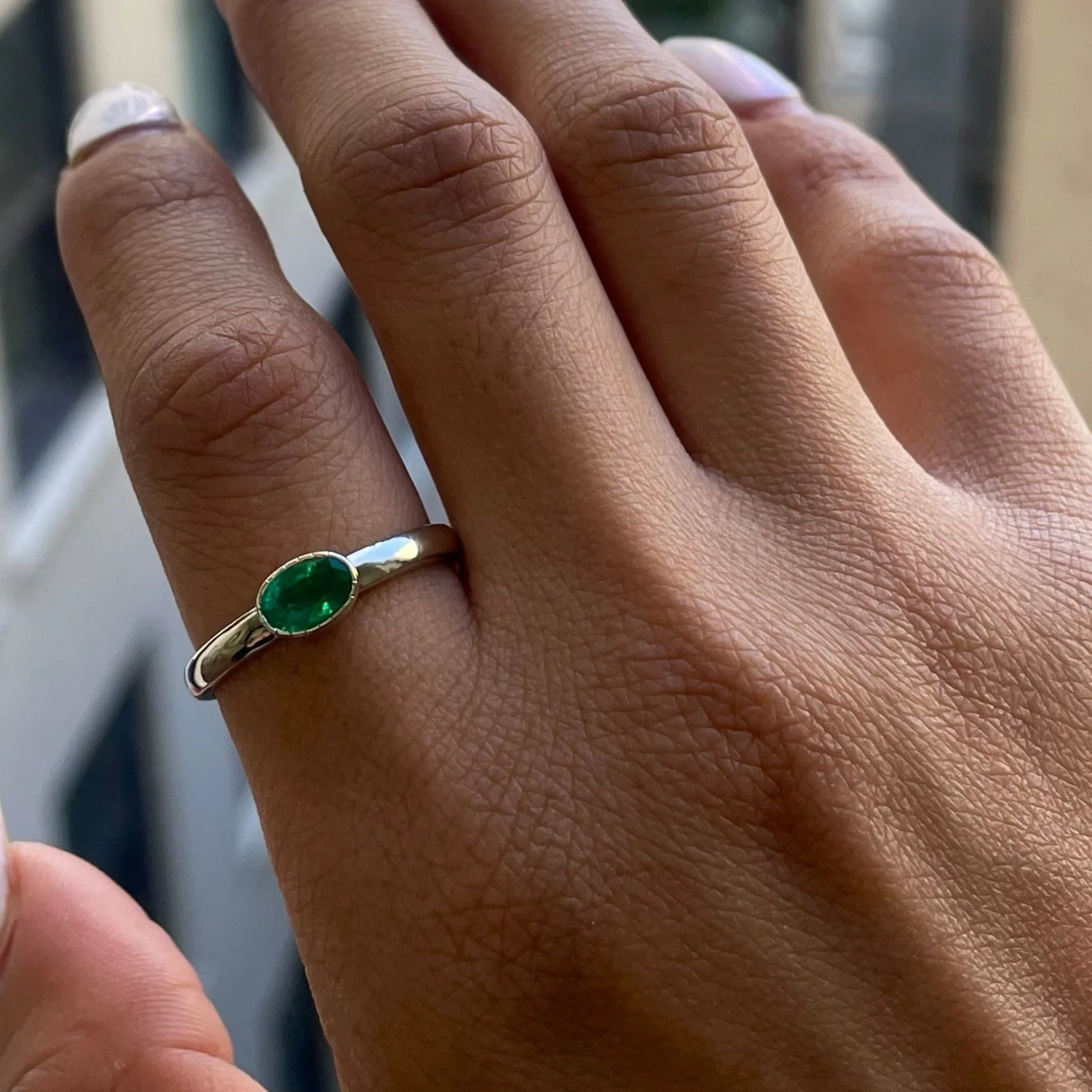 Emerald Chubby Ring