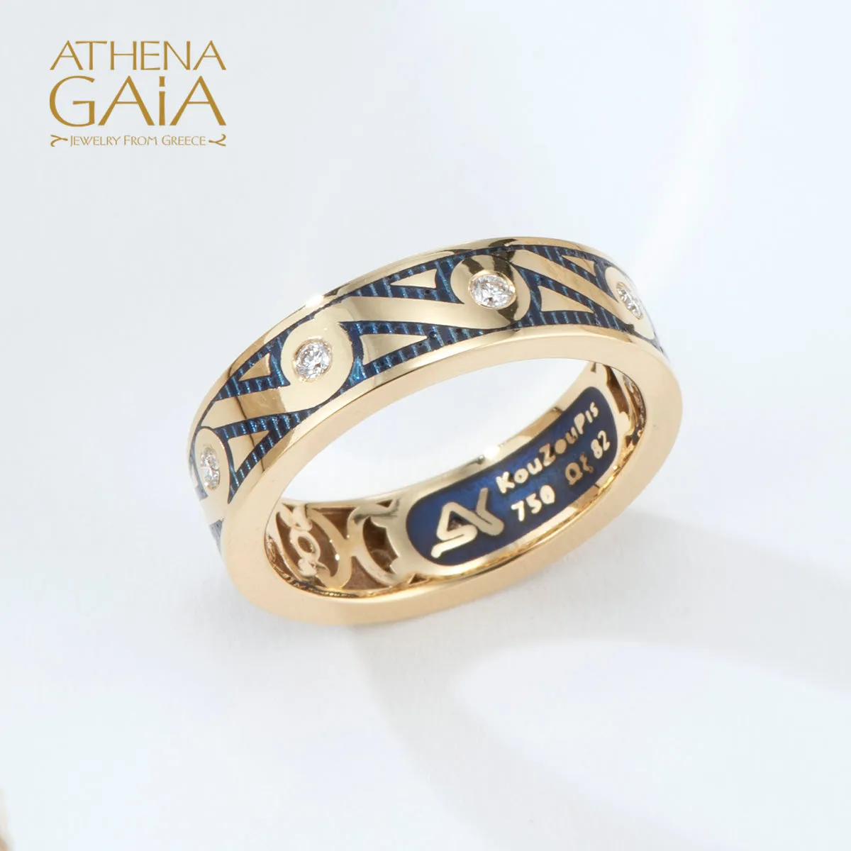 Eternal Diamond 9 Enamel Band Ring