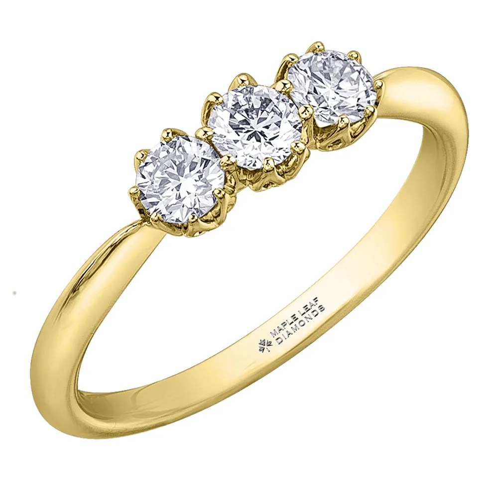 Eternal Flames Canadian Diamond Trinity Ring