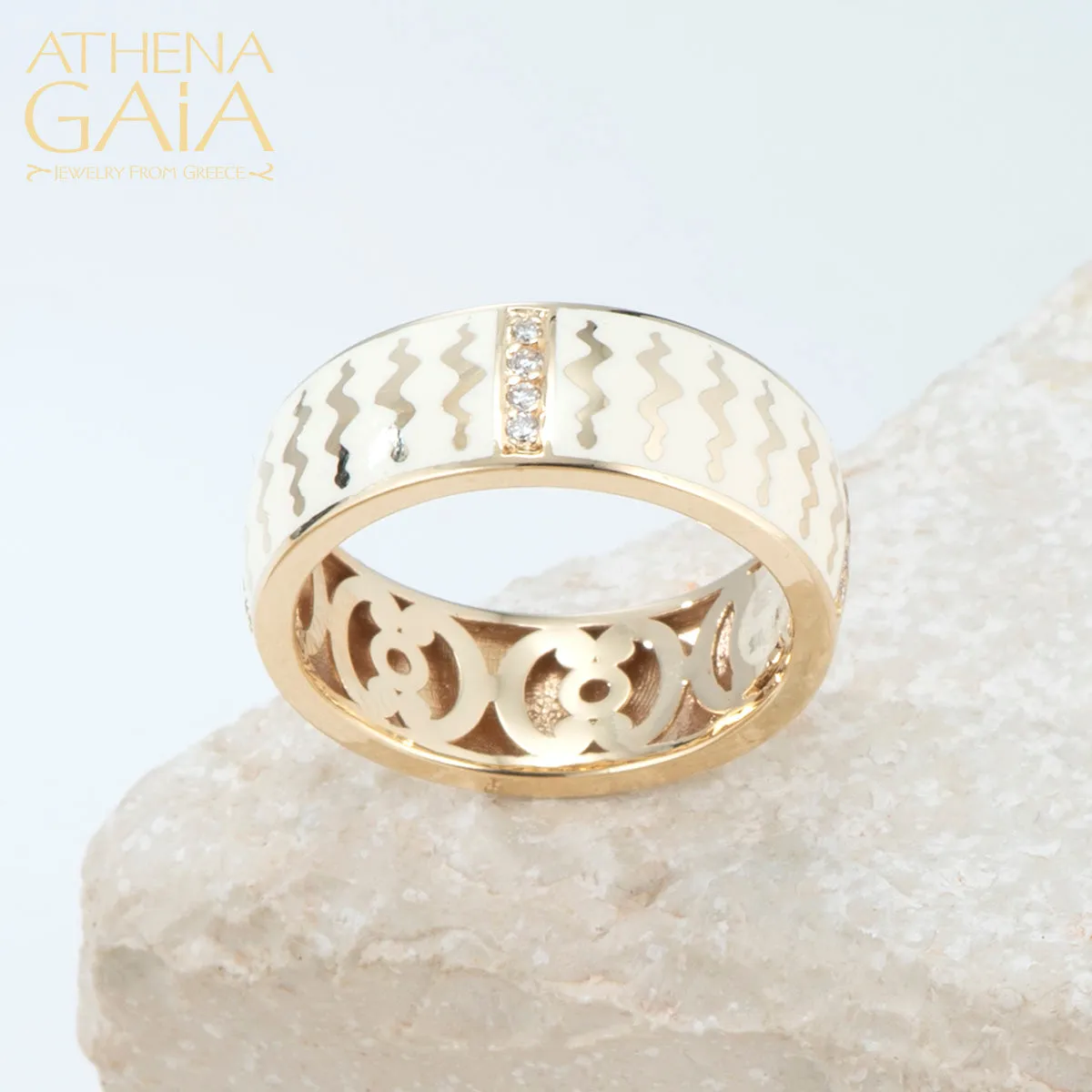 Eternal Snakes Enamel Band Ring
