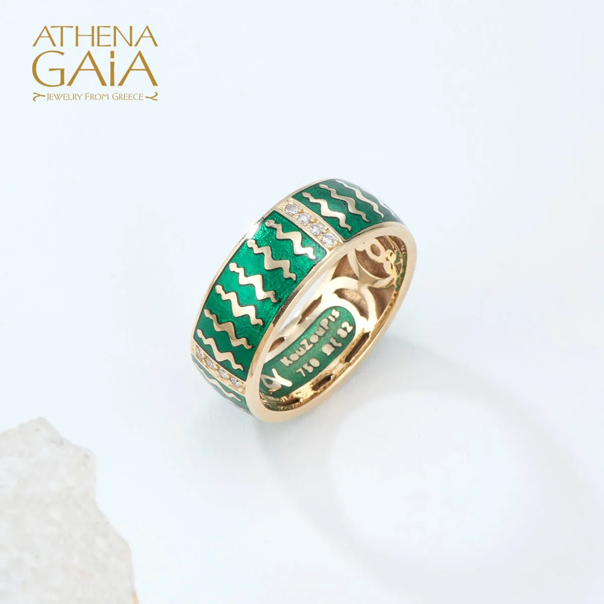 Eternal Snakes Enamel Band Ring