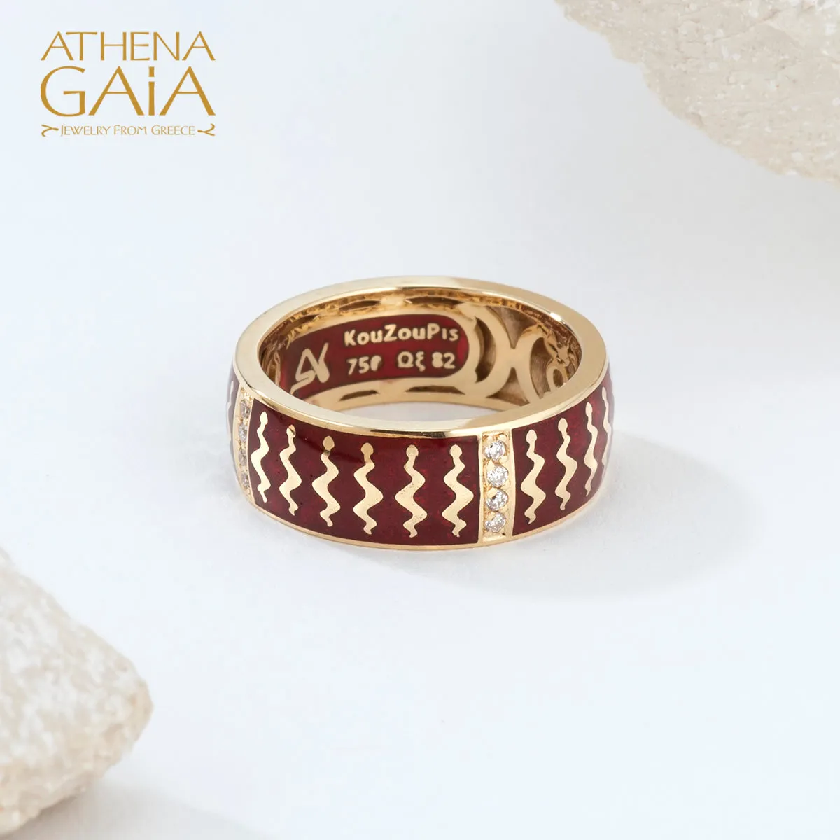 Eternal Snakes Enamel Band Ring