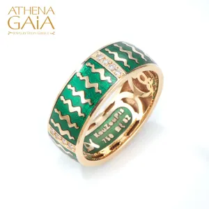 Eternal Snakes Enamel Band Ring