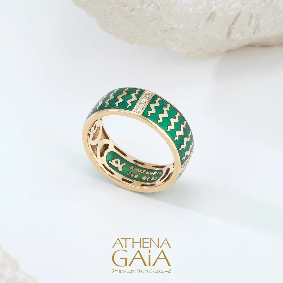 Eternal Snakes Enamel Band Ring