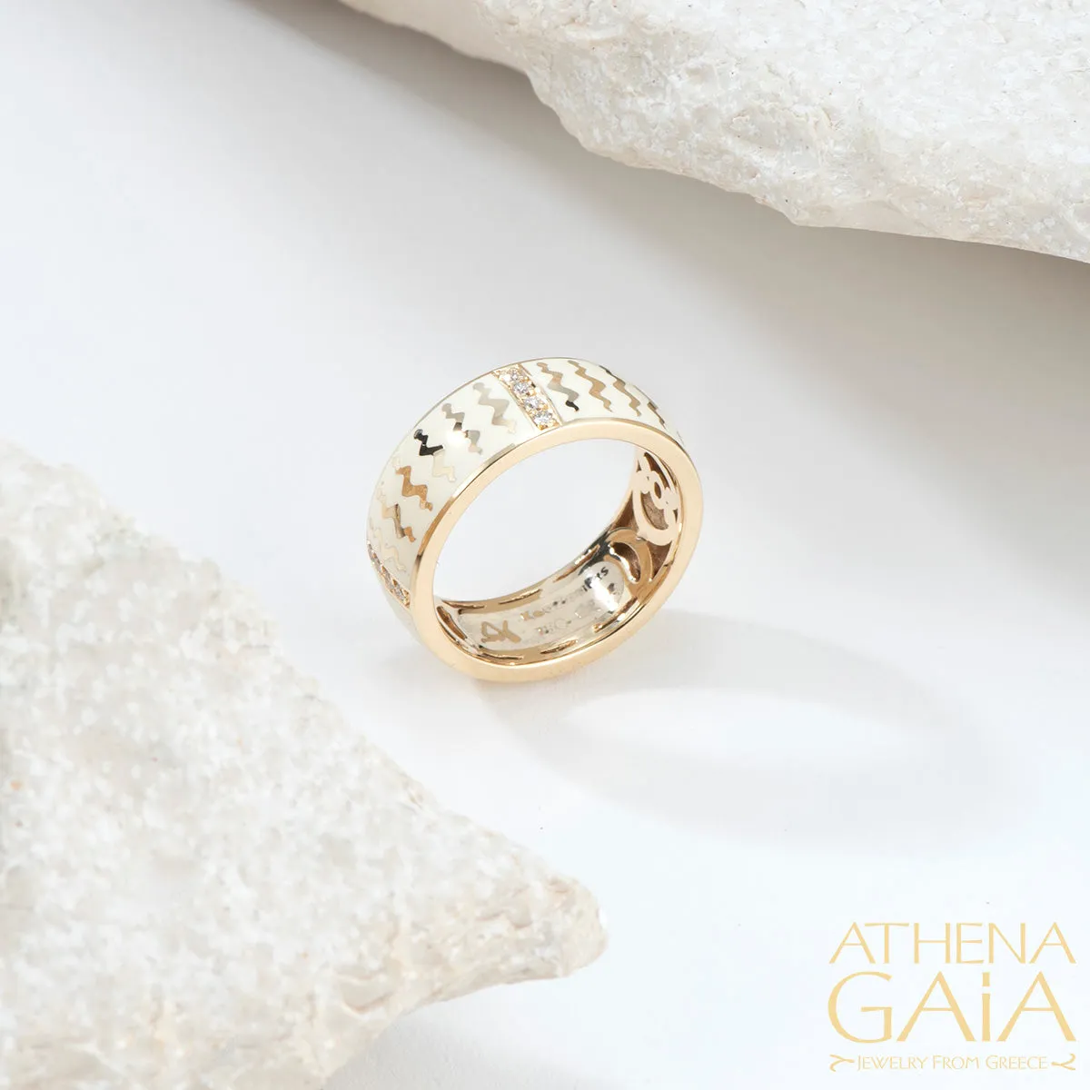 Eternal Snakes Enamel Band Ring