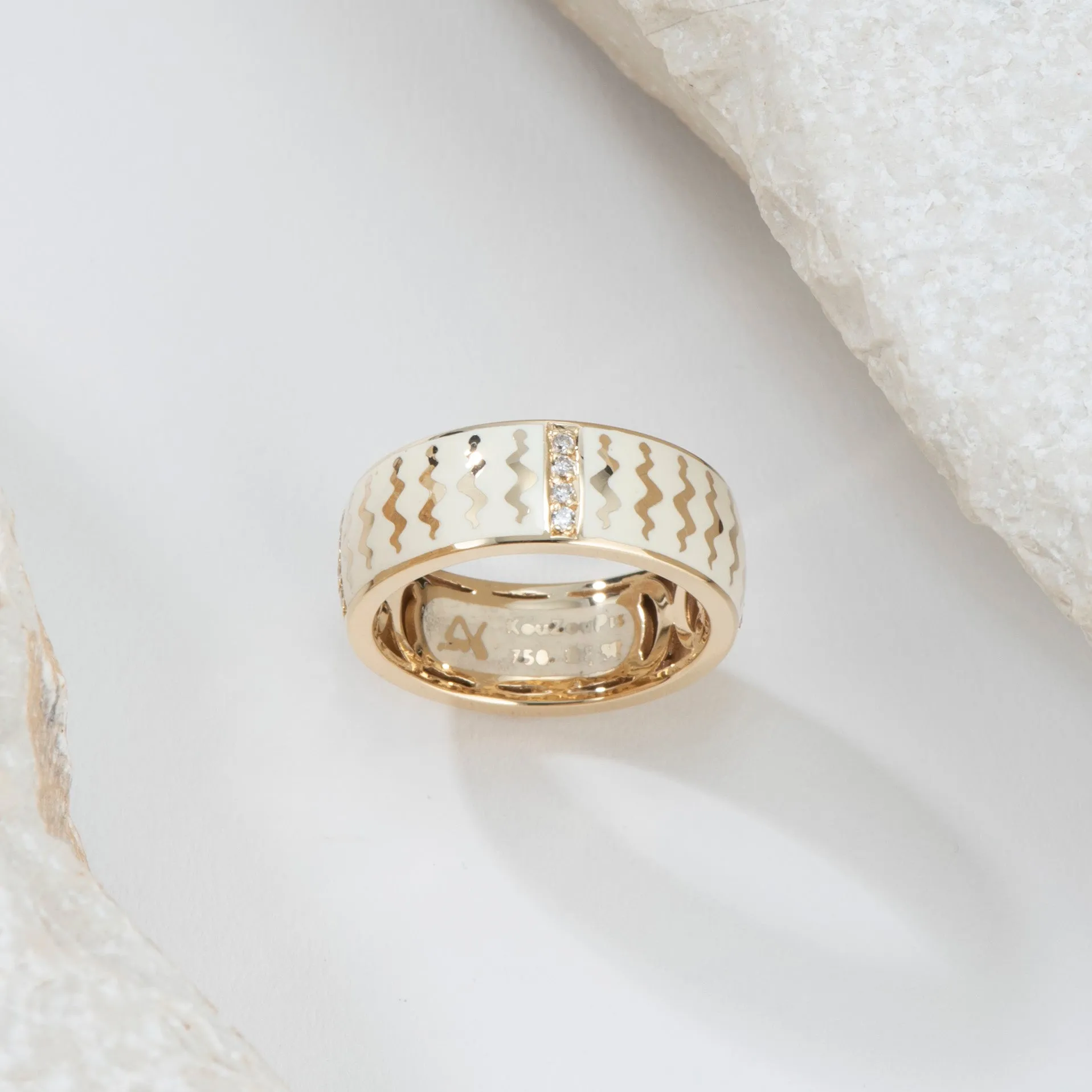 Eternal Snakes Enamel Band Ring