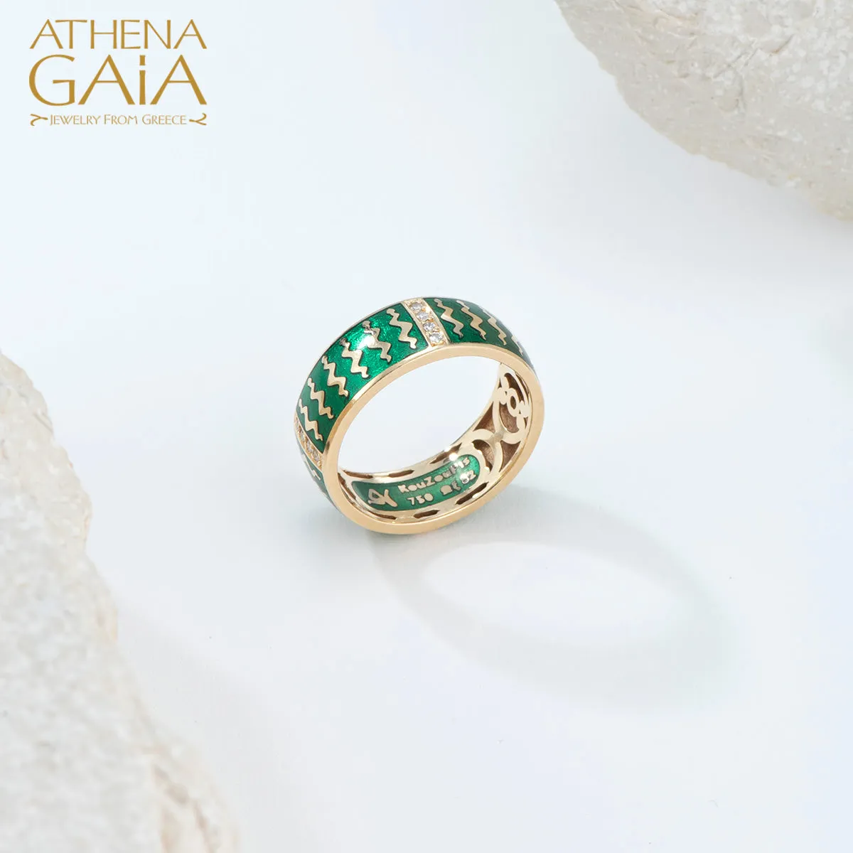 Eternal Snakes Enamel Band Ring