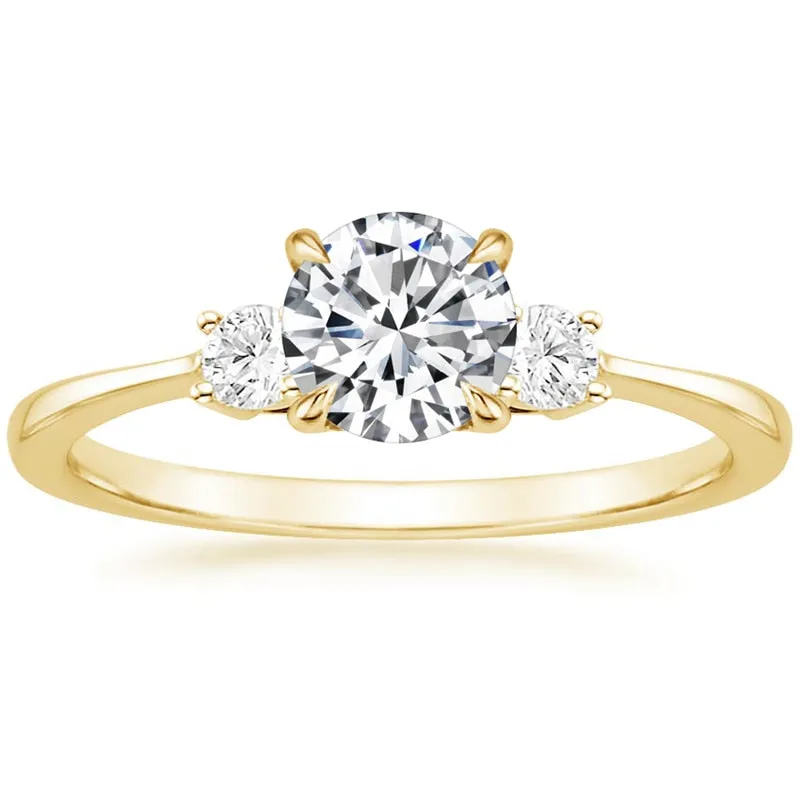 Exquisite Zircon Crystal Sterling Silver Wedding Engagement Ring