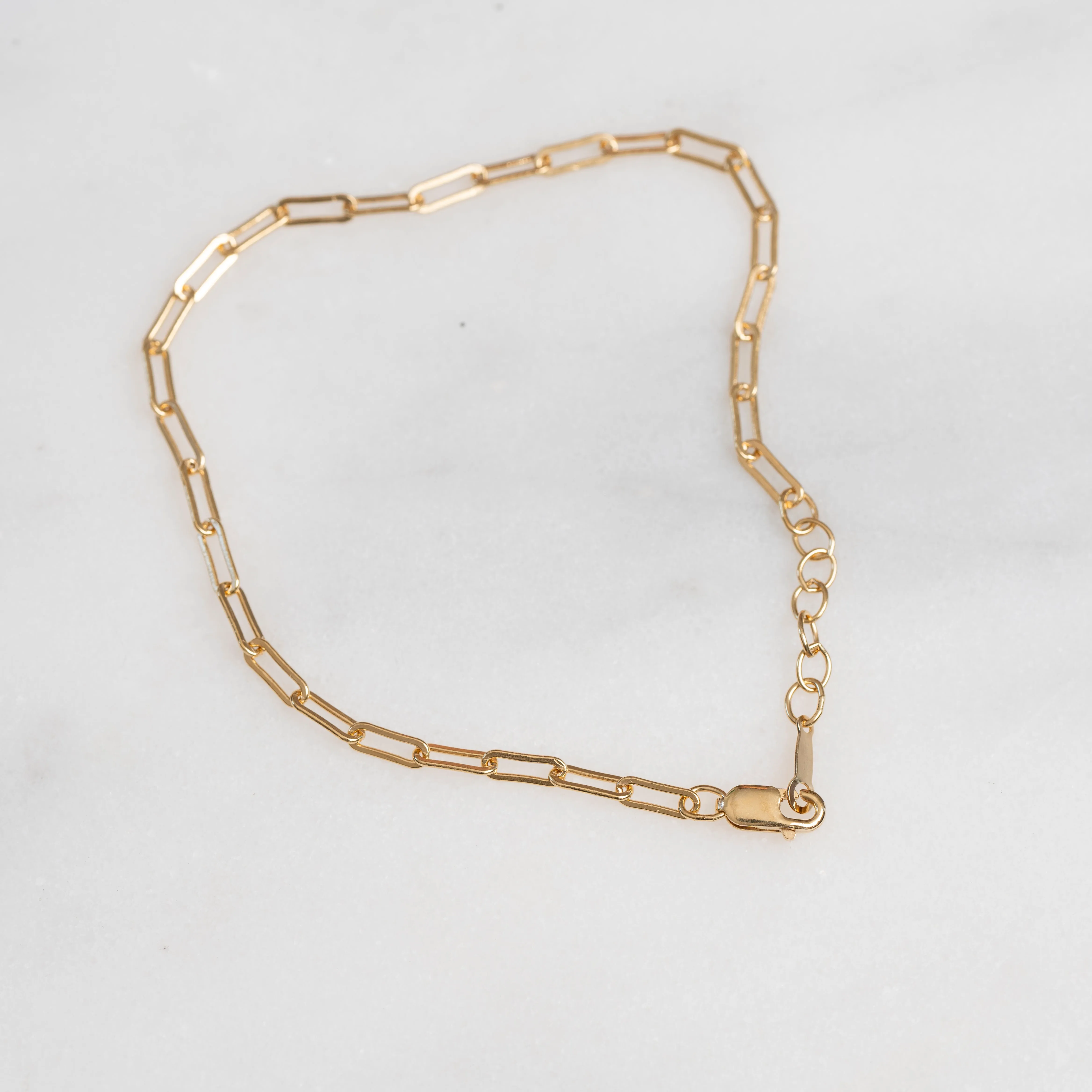 Gold Oval Cable Charm Bracelets