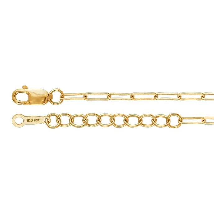 Gold Oval Cable Charm Bracelets
