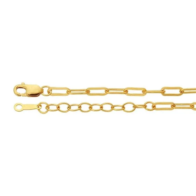 Gold Oval Cable Charm Bracelets