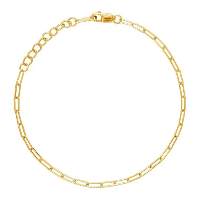 Gold Oval Cable Charm Bracelets