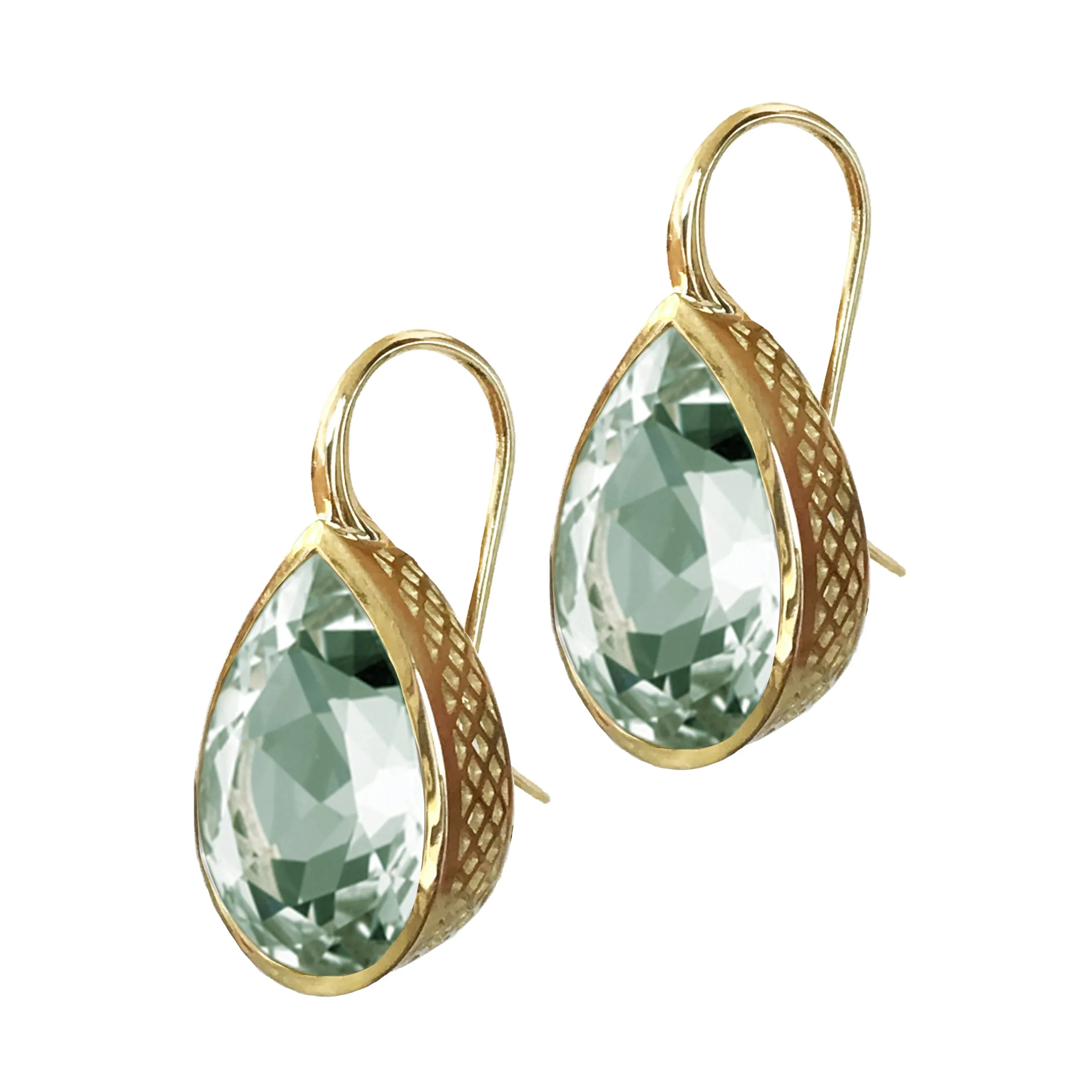 Green Amethyst Earrings