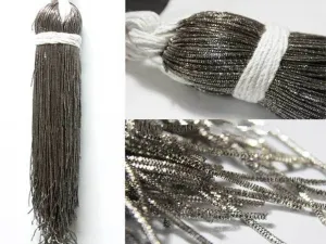 Gunmetal Gray Nakshi / Bullion Wire