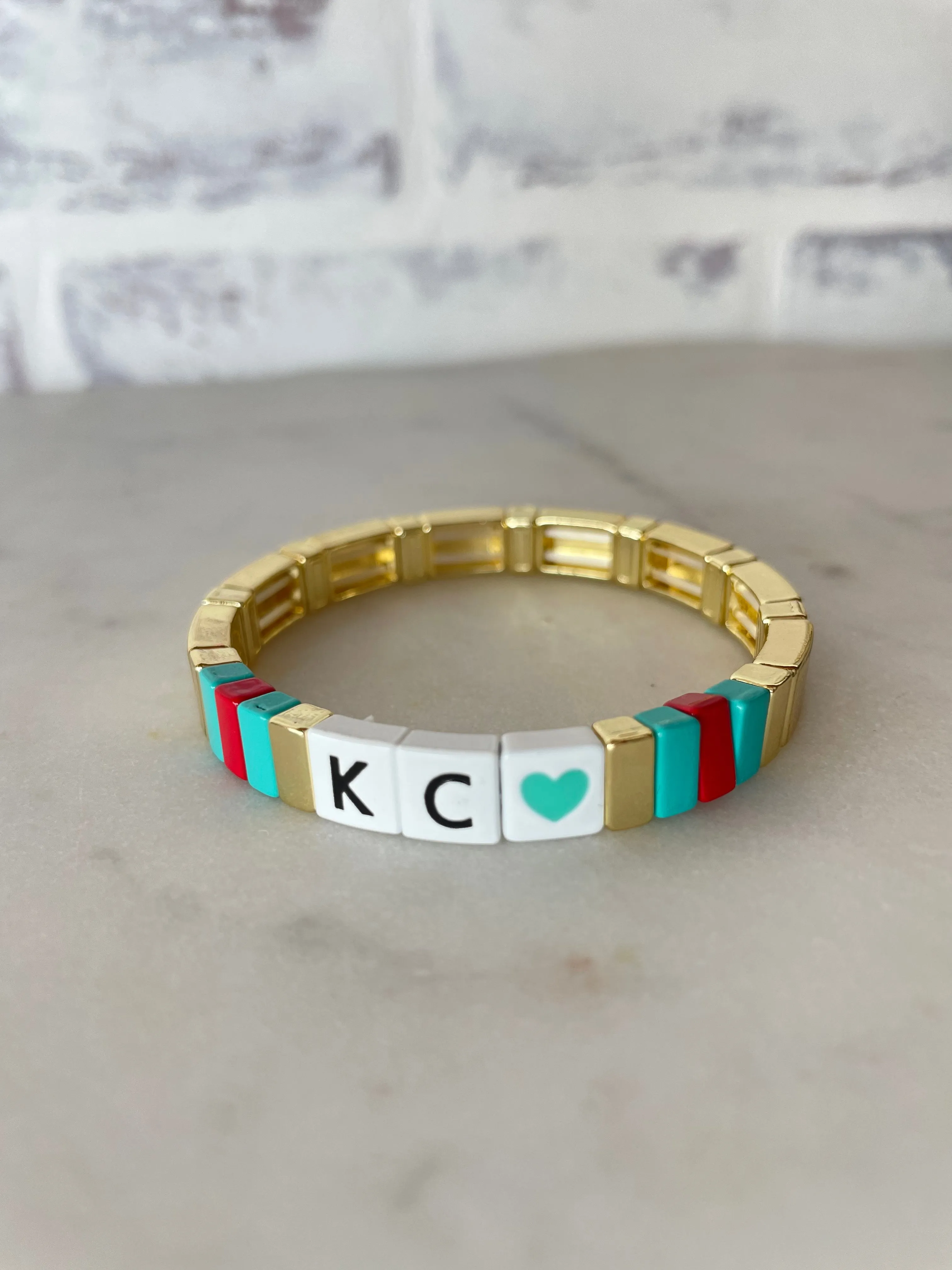 Kansas City Current Tile Stretch Bracelets