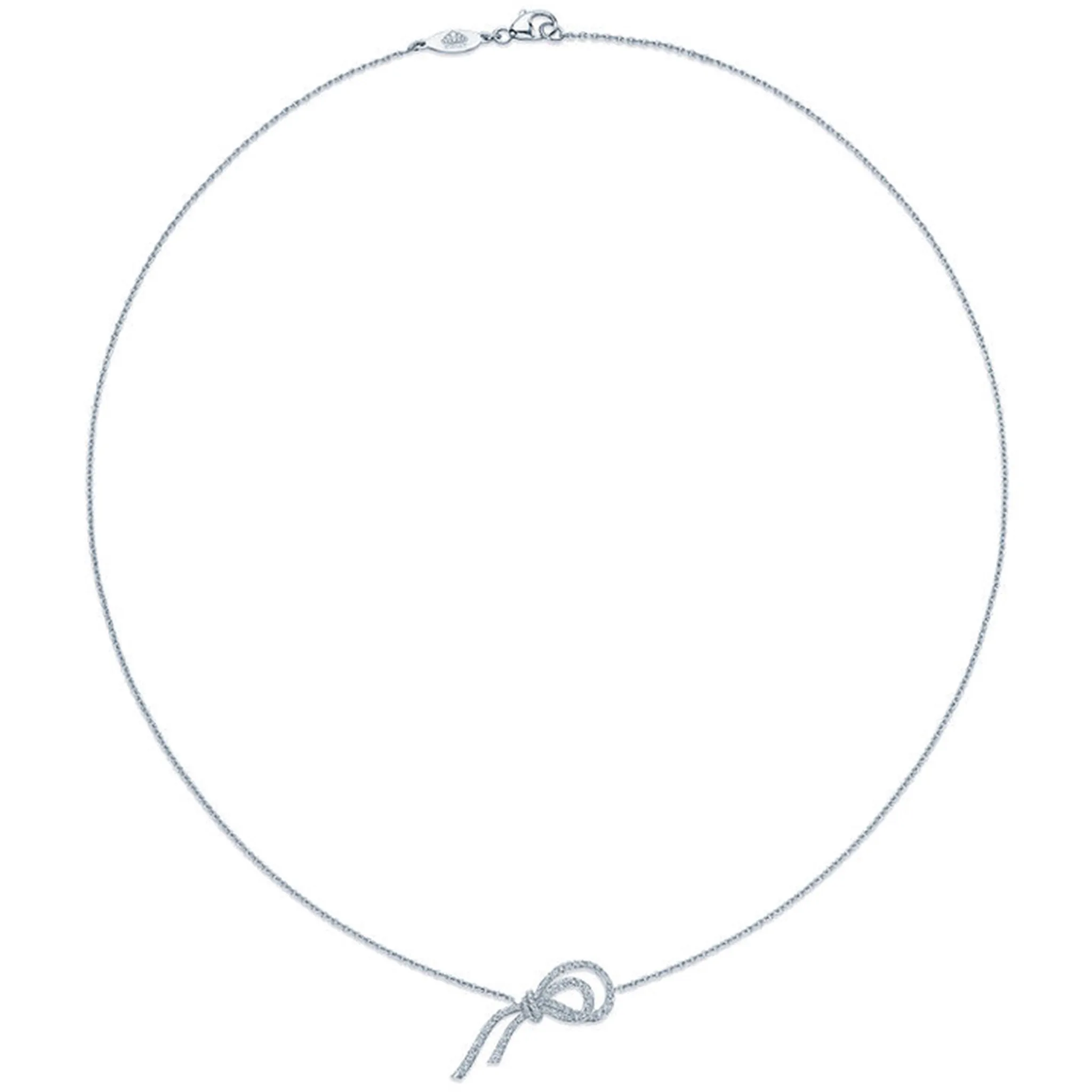 Kwiat Ribbon Diamond Pendant Necklace in Platinum