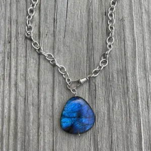 Large Chunky Labradorite Pendant