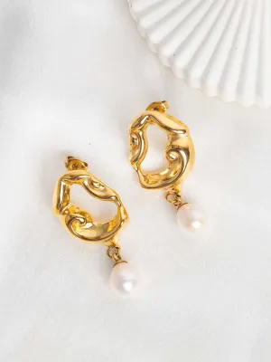 Lava Pearl Earrings