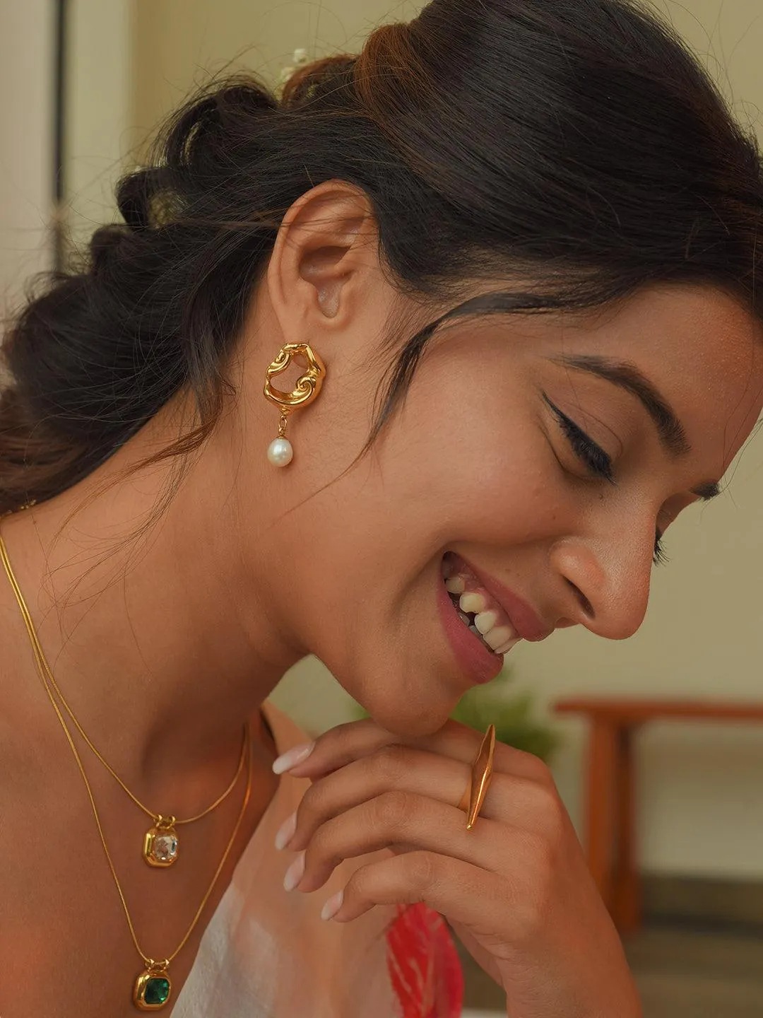 Lava Pearl Earrings