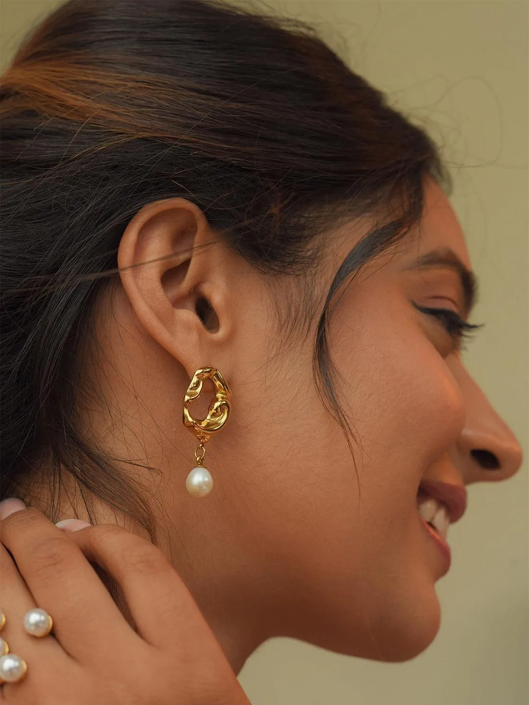 Lava Pearl Earrings