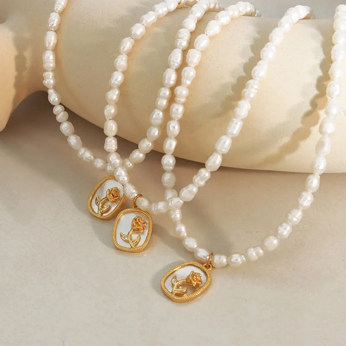 LOVCIA 18K Gold-Plated Freshwater Pearl Necklace