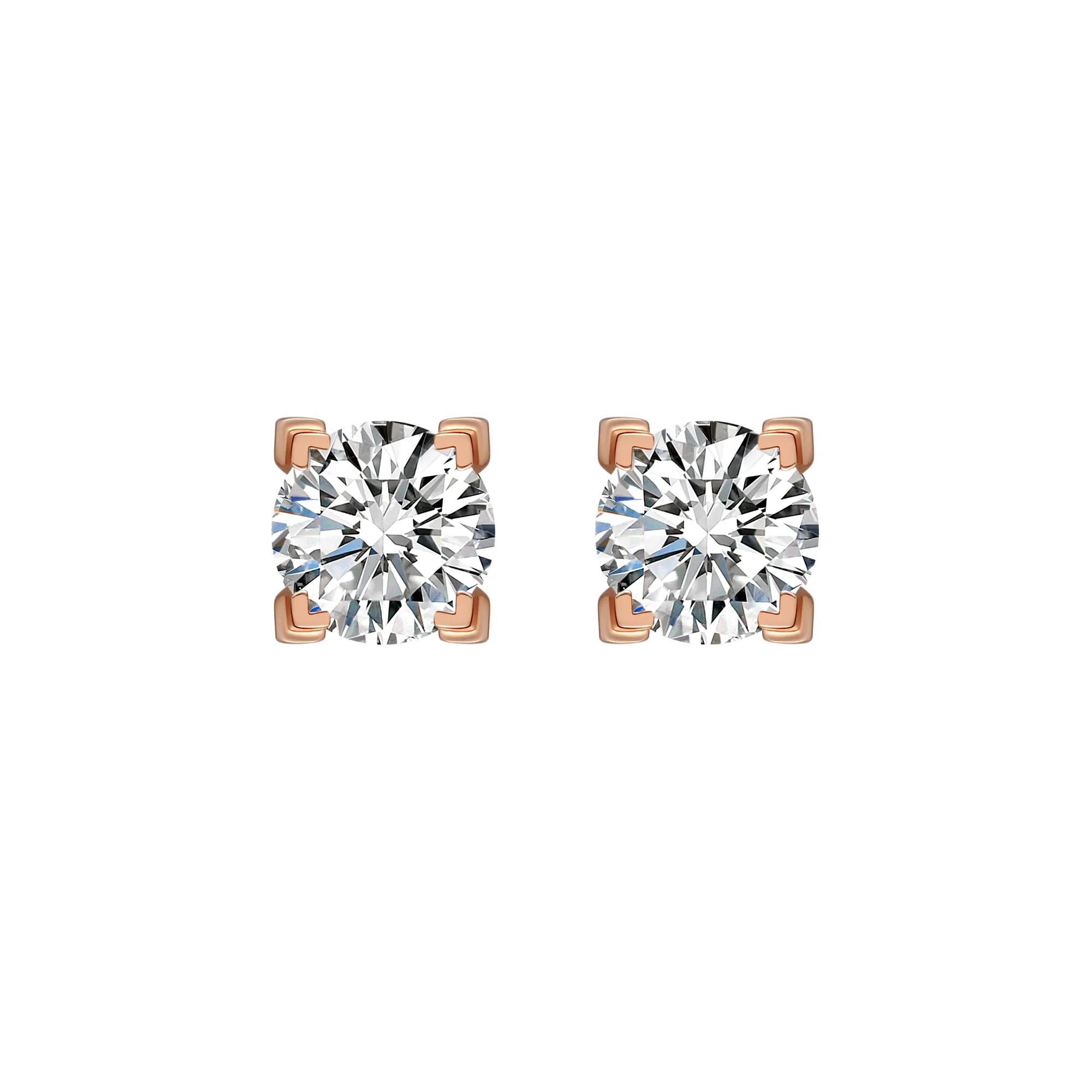 Luna solitaire earrings 0.4ct/ 0.6ct