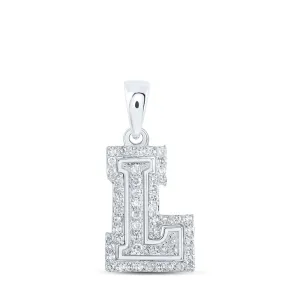 Luxurious White Gold Diamond Initial Pendant