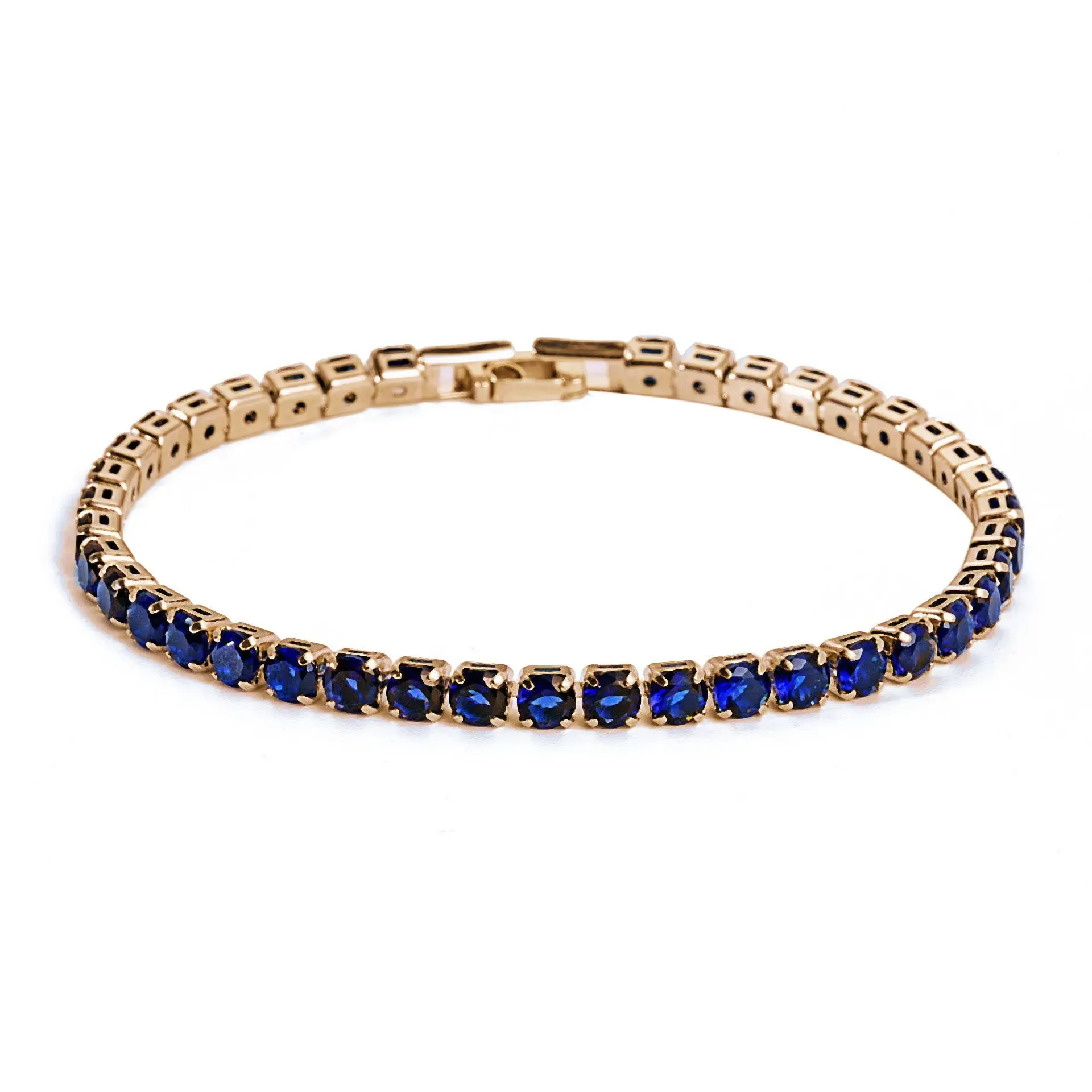 Luxury Hiphop Iced Out  4mm Cubic Zirconia Crystal Tennis Bracelets For Women Men Gold Color Silver Color Bracelet Chain Jewelry