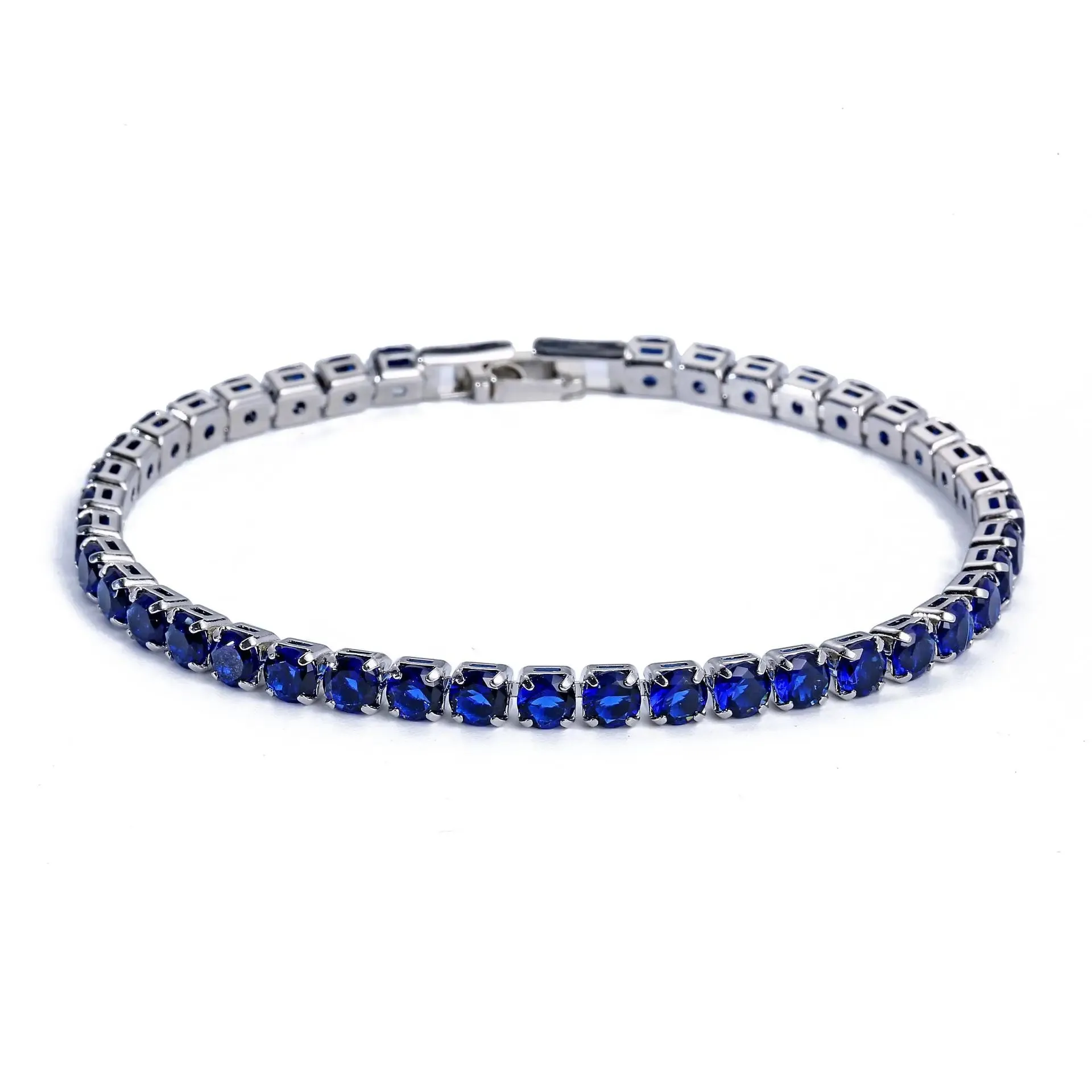 Luxury Hiphop Iced Out  4mm Cubic Zirconia Crystal Tennis Bracelets For Women Men Gold Color Silver Color Bracelet Chain Jewelry