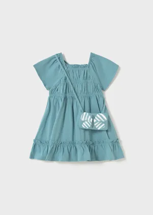 Mayoral Dress with Bag Emerald