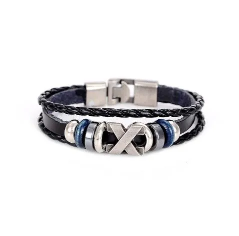 Men Stainless Steel Multilayer Braided Rope Bracelets