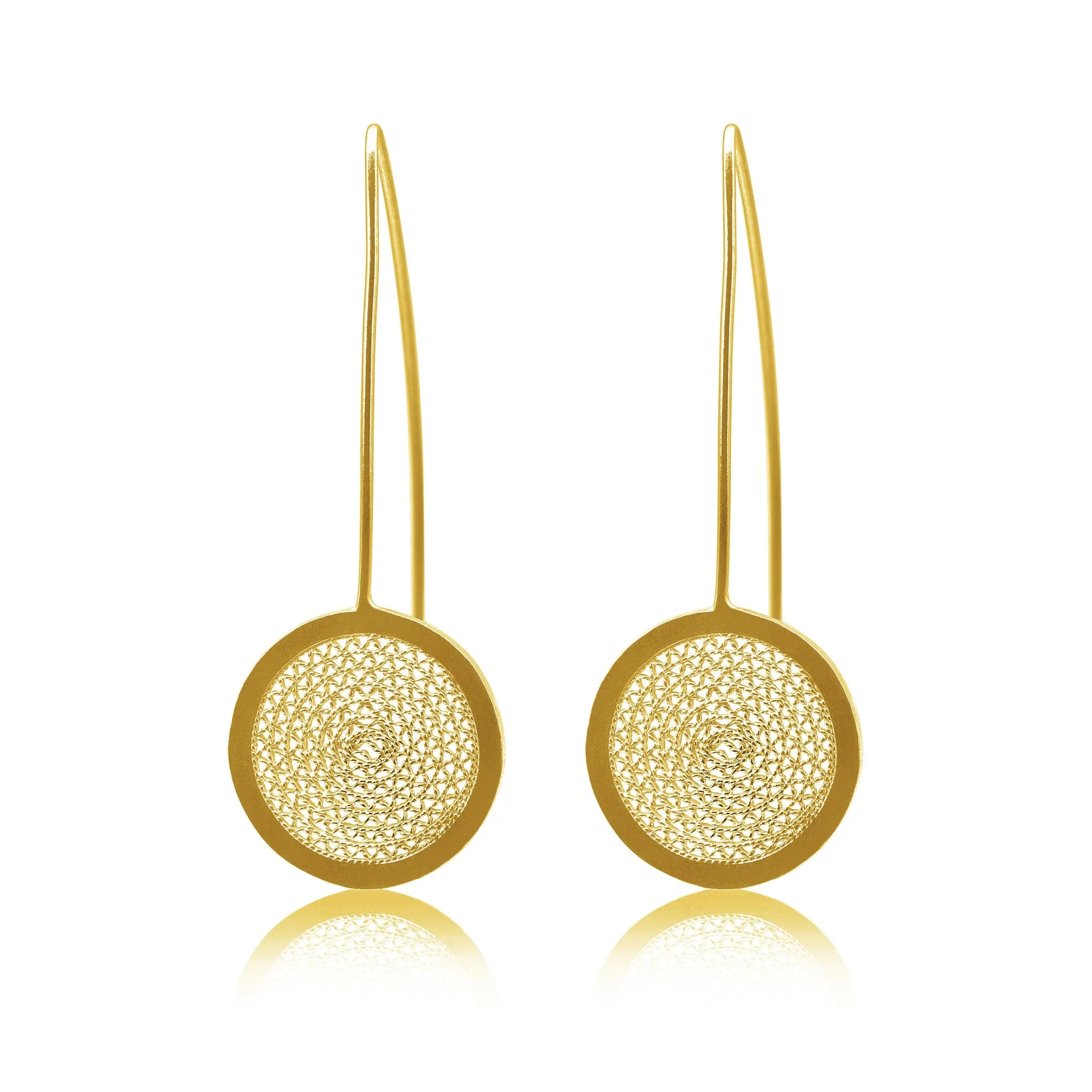 MIA GOLD MEDIUM EARRINGS FILIGREE