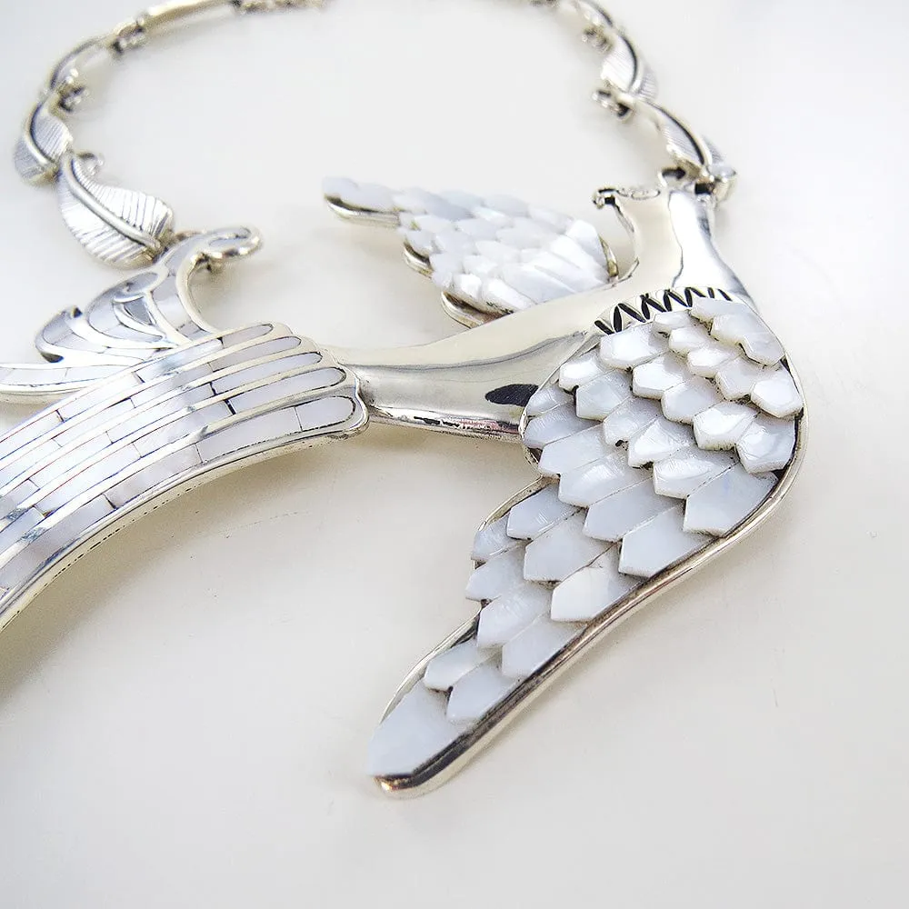 MOTHER OF PEARL DOVE NECKLACE