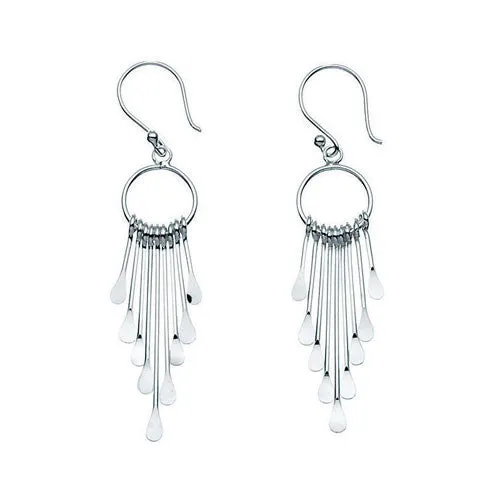 Multi-Stick Silver Earrings