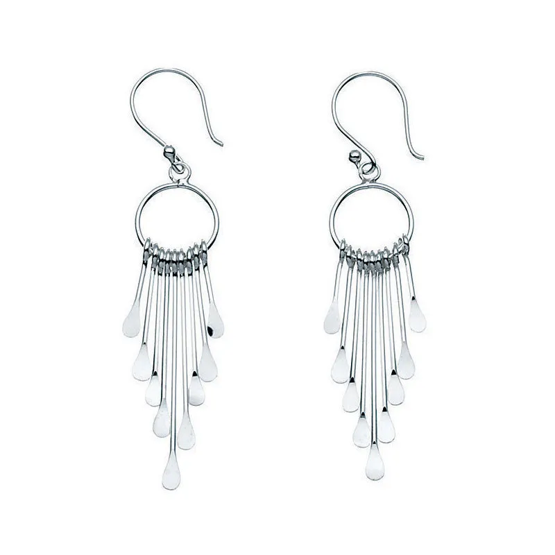Multi-Stick Silver Earrings